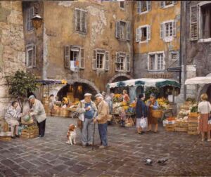 Annecy Market, by Clark Hulings