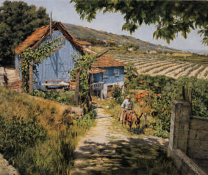 The Blue Portuguese Iron Barn, by Clark Hulings