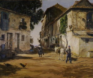 Courtyard, Malaga by Clark Hulings
