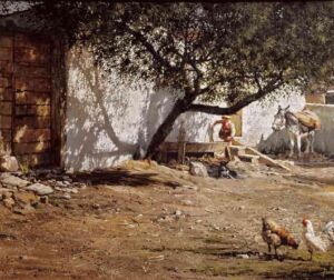 Girl Watering Her Burro, by Clark Hulings