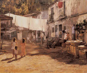 Malaga Barrio, by Clark Hulings