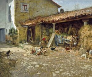 Portuguese Farmyard, by Clark Hulings