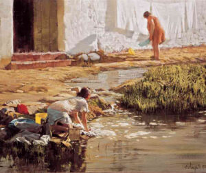 Women Washing Andalucia, by Clark Hulings