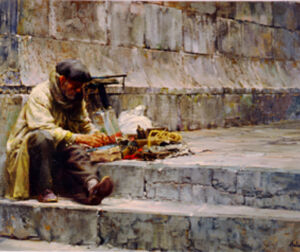 Valencia Peddler, by Clark Hulings